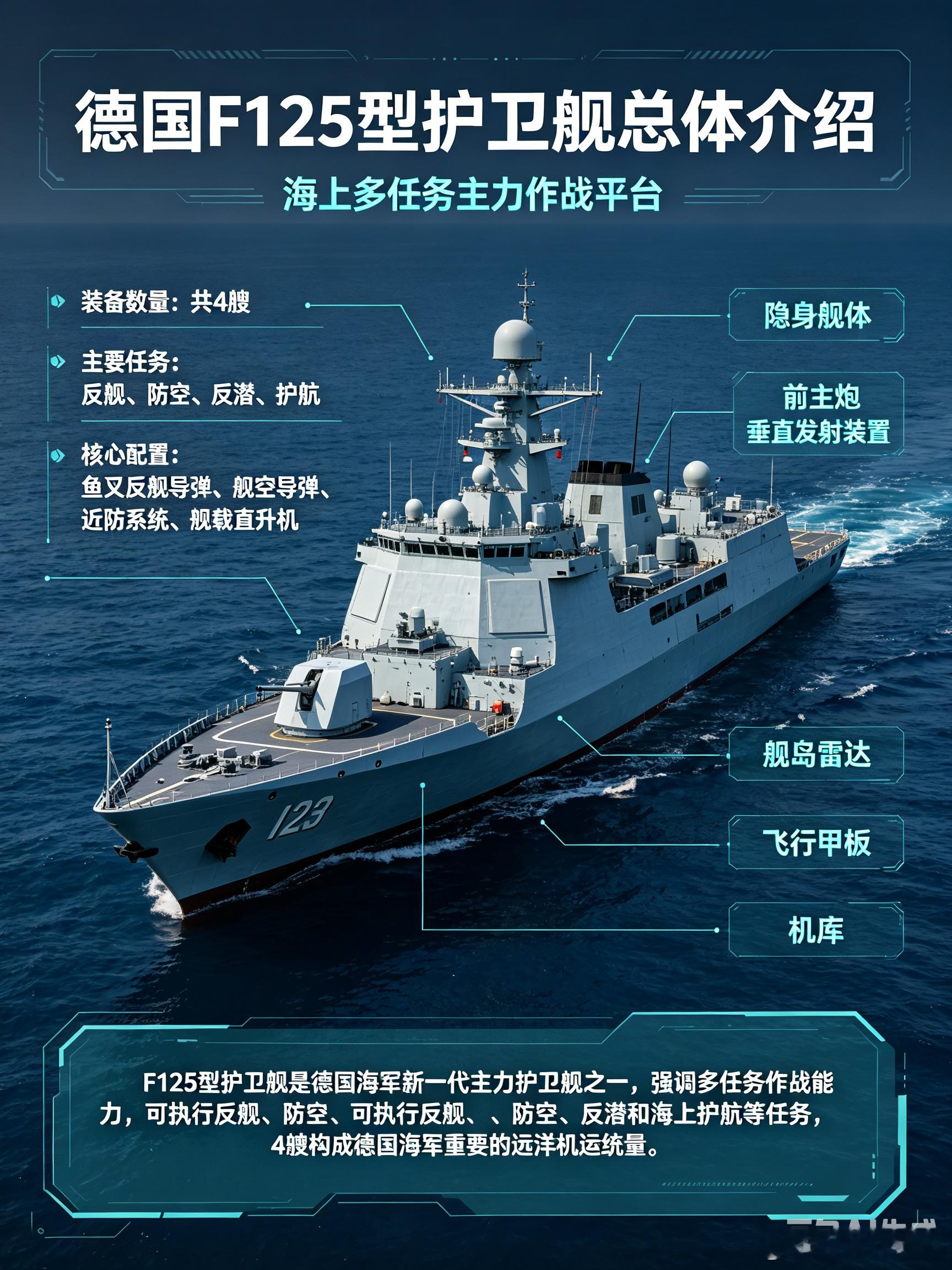 德国F125型（巴登-符腾堡级）多任务护卫舰｜远洋全能主力9图深度拆解一、核心硬