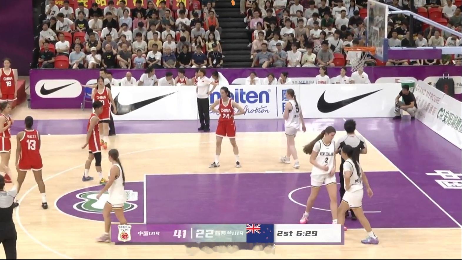 U19女篮有进步～～这段时间应该是练的不错的。我的观赛搭子 ​​​
