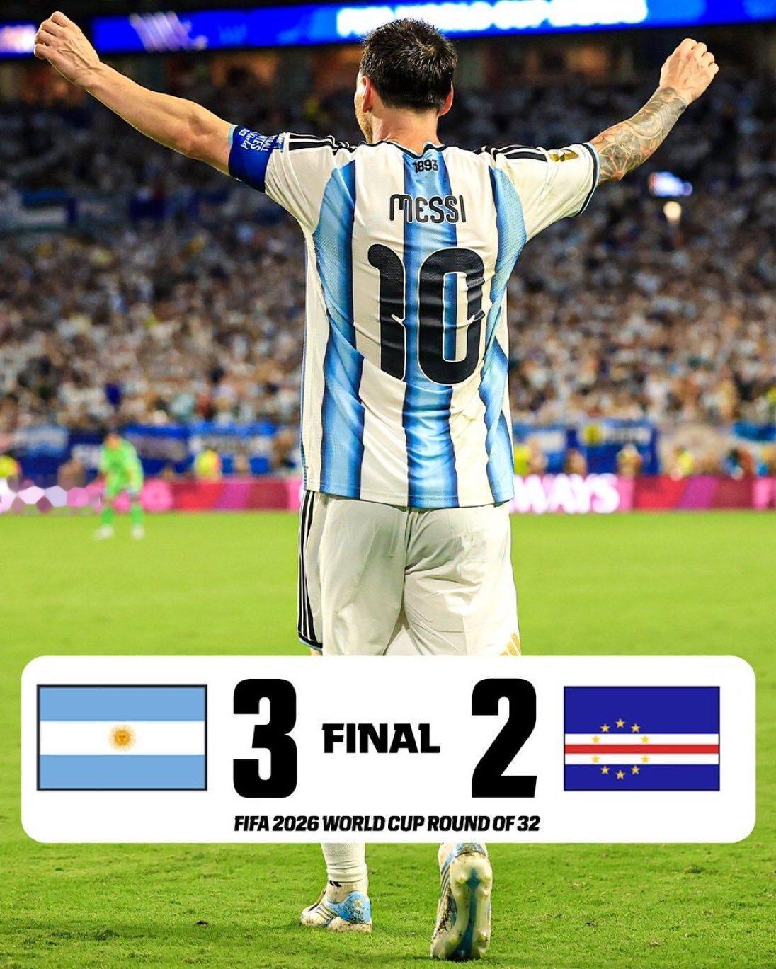 阿根廷vs佛得角 恭喜阿廷队🇦🇷晋级世界杯16强，这场球估计阿根廷人想到会比