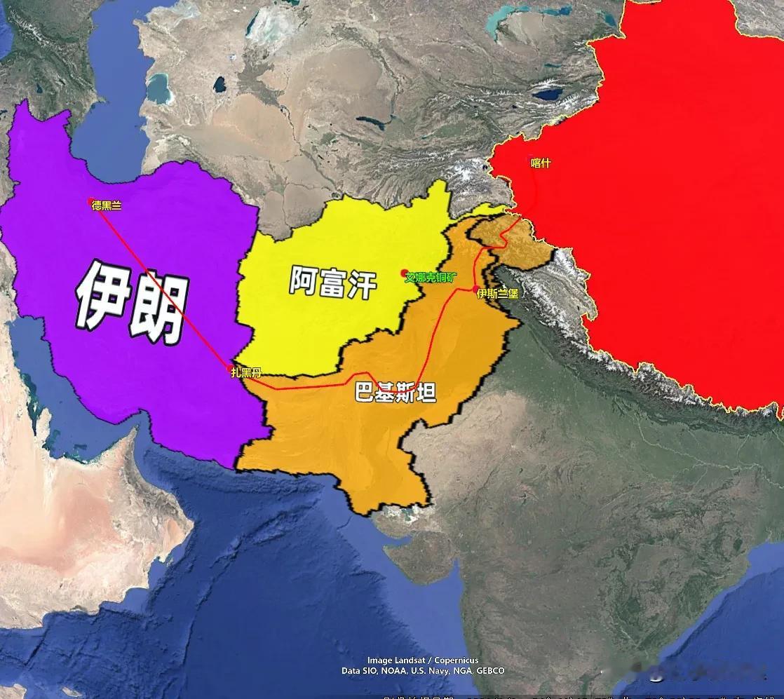 中巴伊铁路一旦完工，伊朗石油可直抵中国，战略价值不容小觑！
想象一下，如果明天通