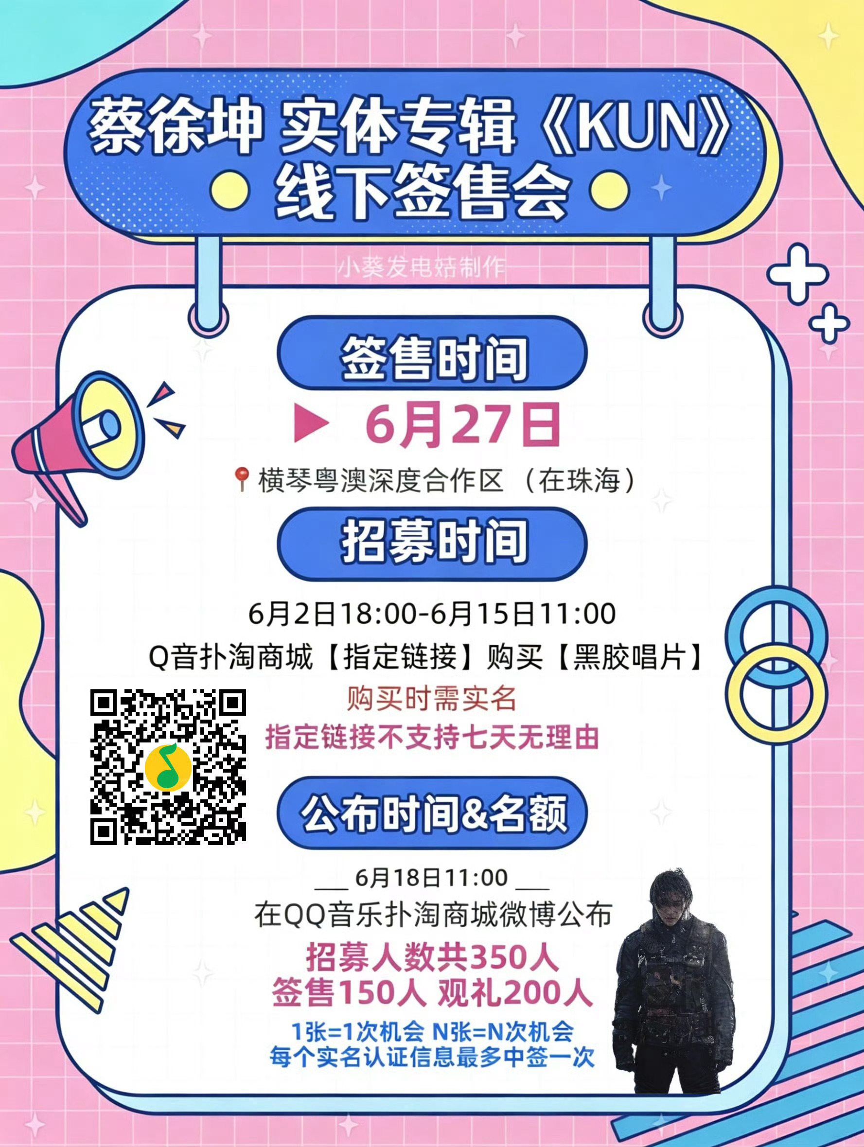 朋友们都来参加下吧MMT加签售专抽娃娃📣今天18:00-00:00买1张签售专