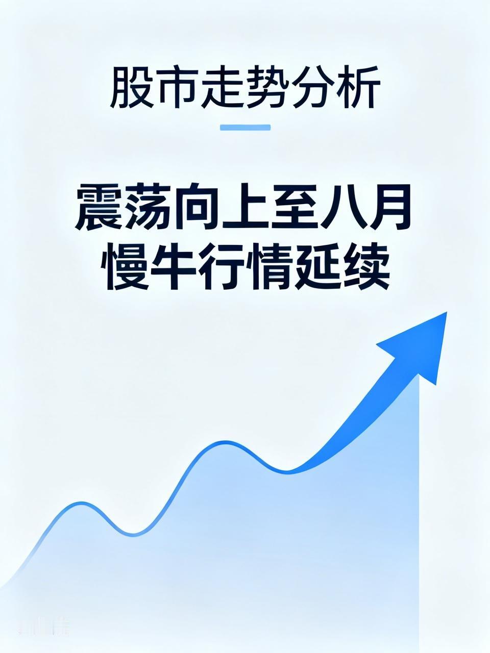 震荡向上，至少涨到今年八月份，接着走慢牛行情。