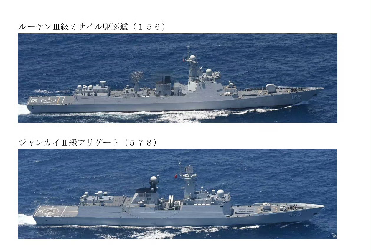 美英日澳在菲律宾海的演习结束，中国海军052D型驱逐舰淄博舰与054A型护卫舰扬