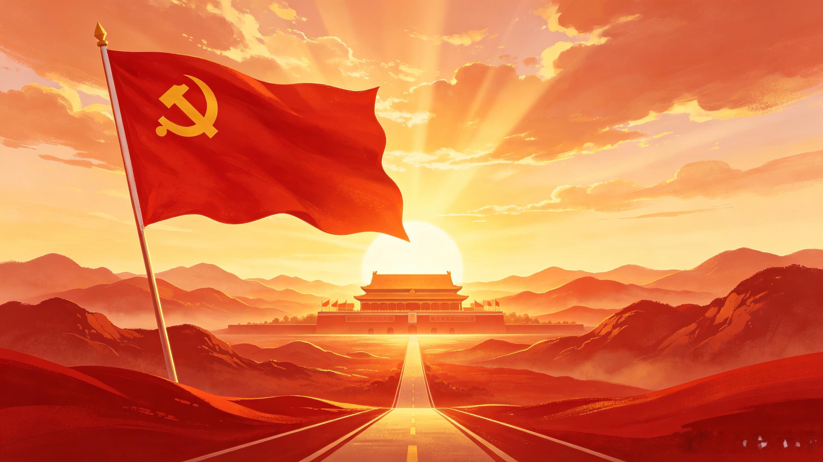 七一建党节 当年宣誓立鸿衷，拳拳丹心向党红。不负韶华担使命，常怀壮志踏长风。历经