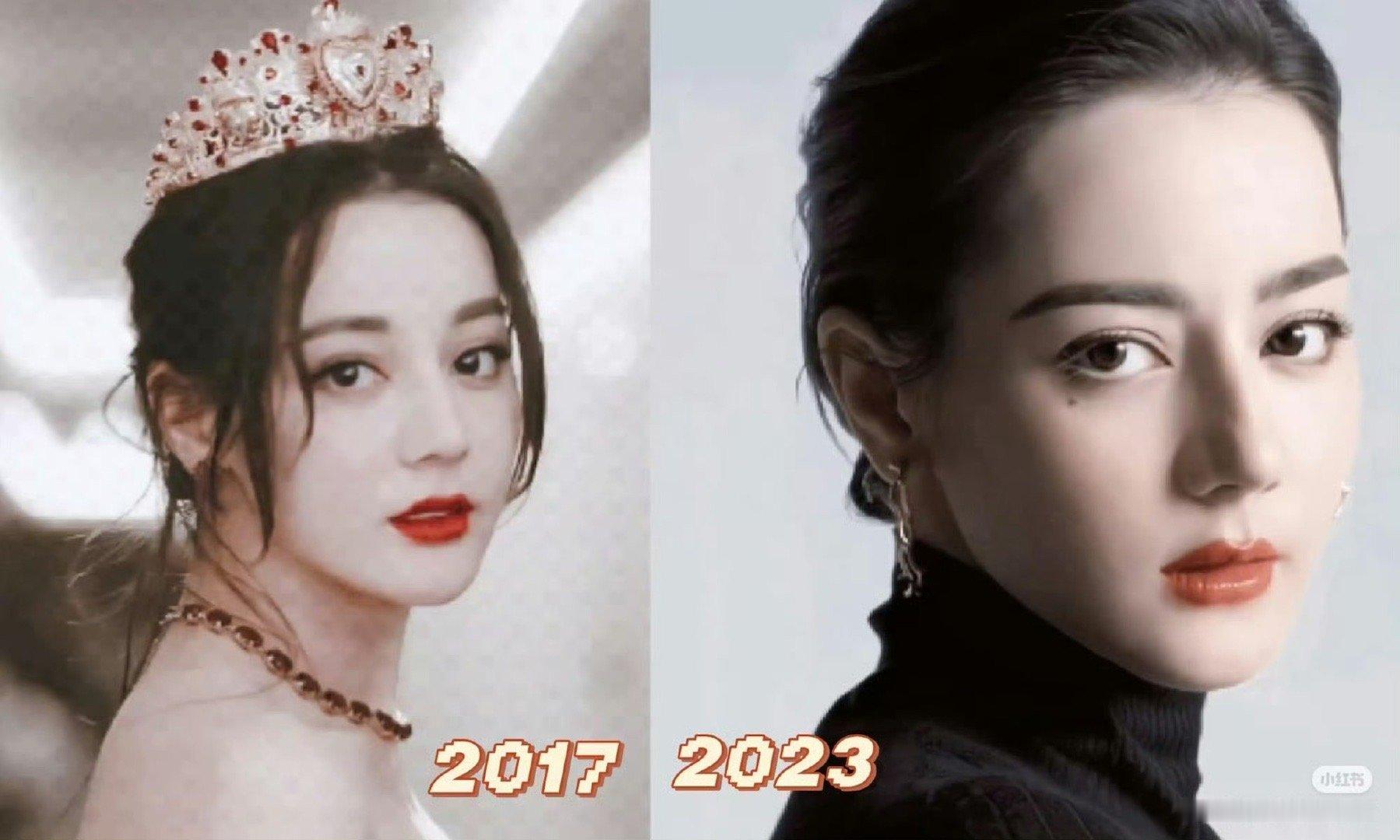 #迪丽热巴五年前后对比#温柔，坚定！一如继往❤️ ​ ​​​