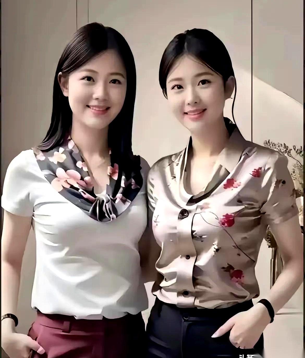 那对十八岁的双胞胎姐妹，一个散着长发，一个扎着马尾，美得像画里的人。
那天下午，