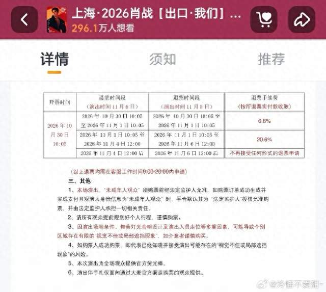 0.6%的“门槛”：肖战上海演唱会退票新规，筛掉的是谁？