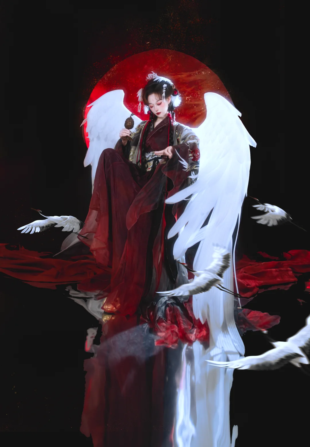 白鹤化形｜仙鹤拟人汉服