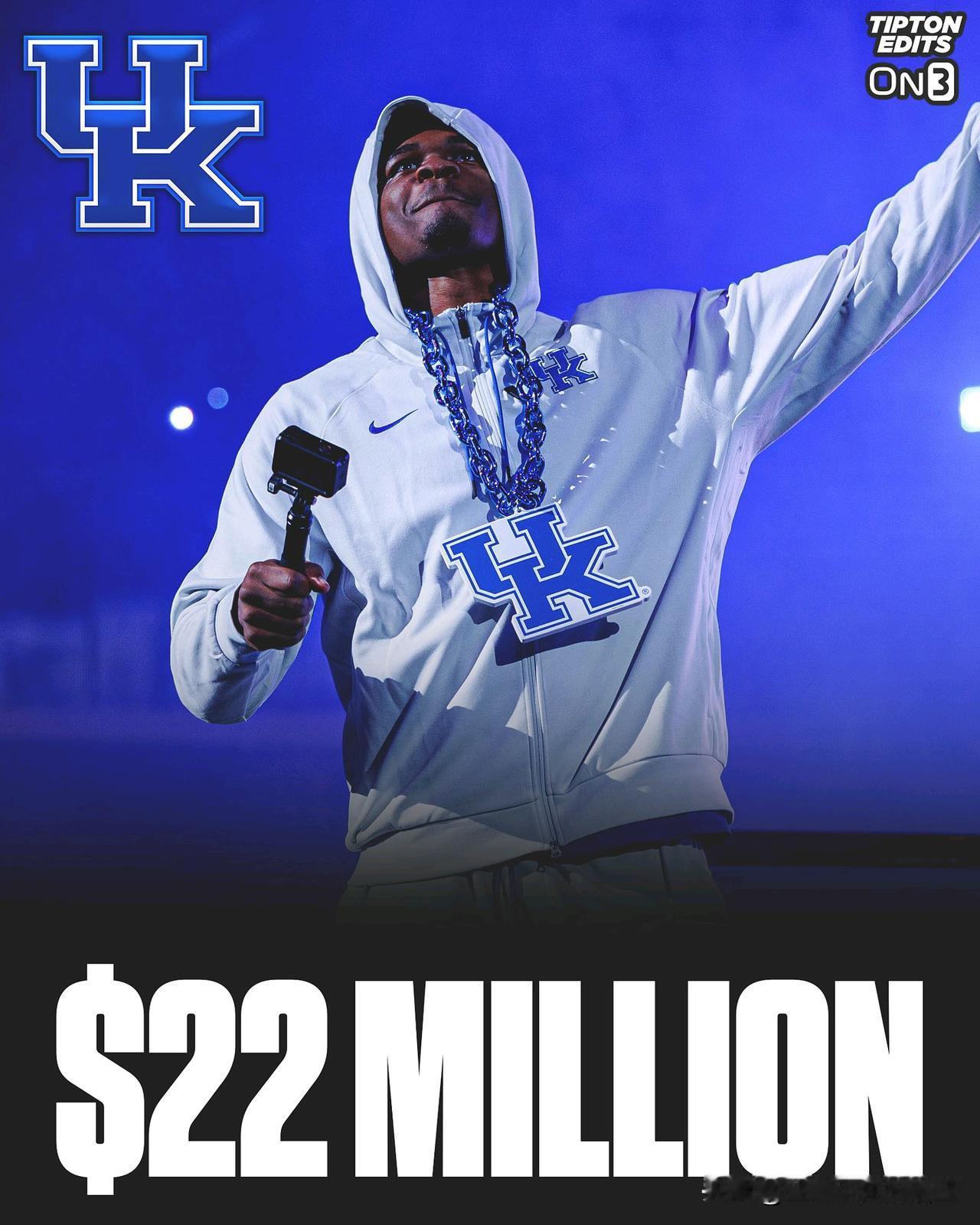 肯塔基大学被报道2025-26赛季NIL花费2200万美元排在全美第一，北卡据说