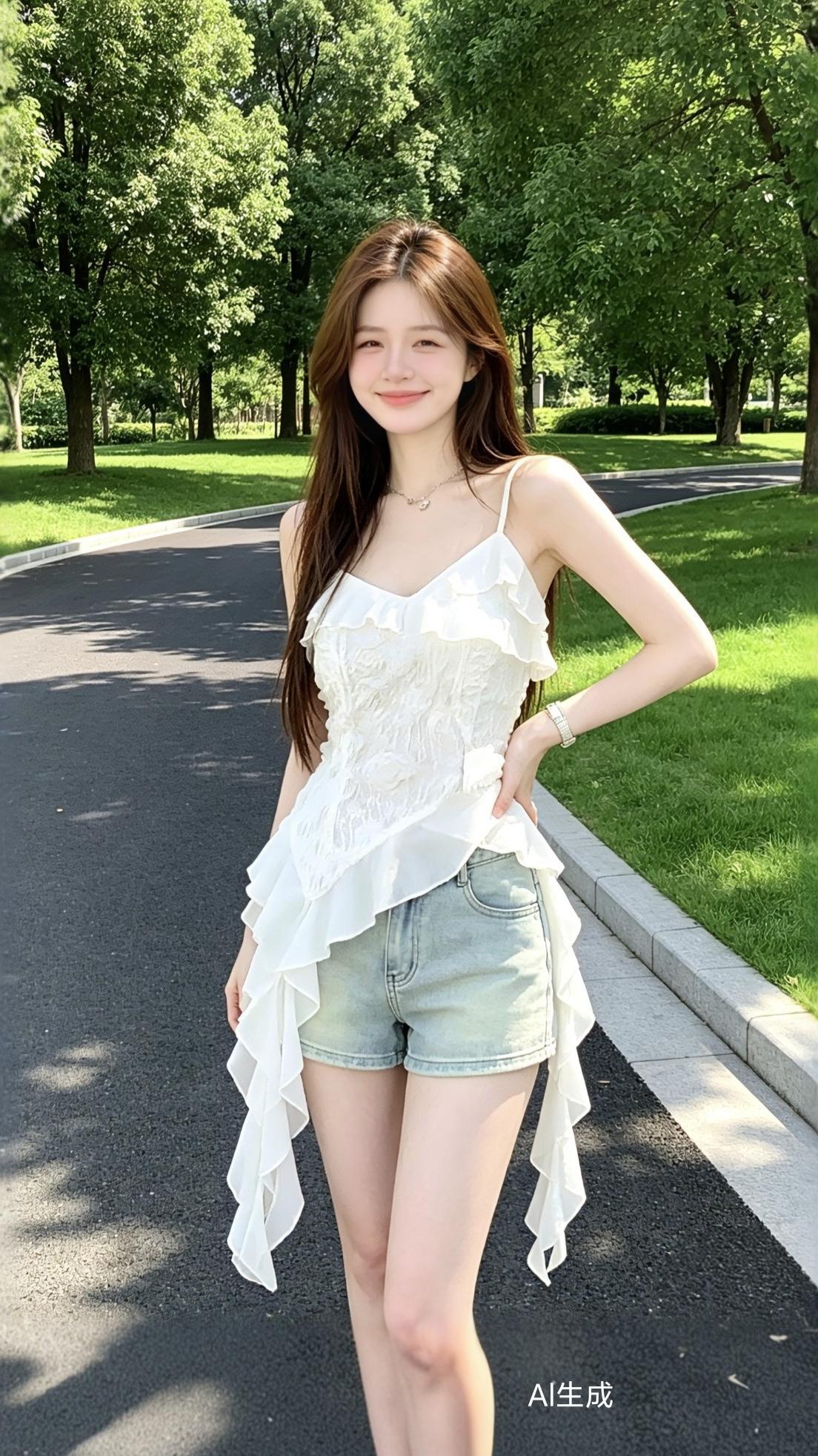 夏日甜妹穿搭 蕾丝吊带上衣 穿出高级感 我又心动了女装穿搭