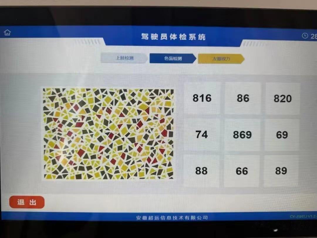 太难了，安徽合肥一驾驶员换驾照时体检，遇到一张肉眼难以辨清的色盲检测图，他称“我