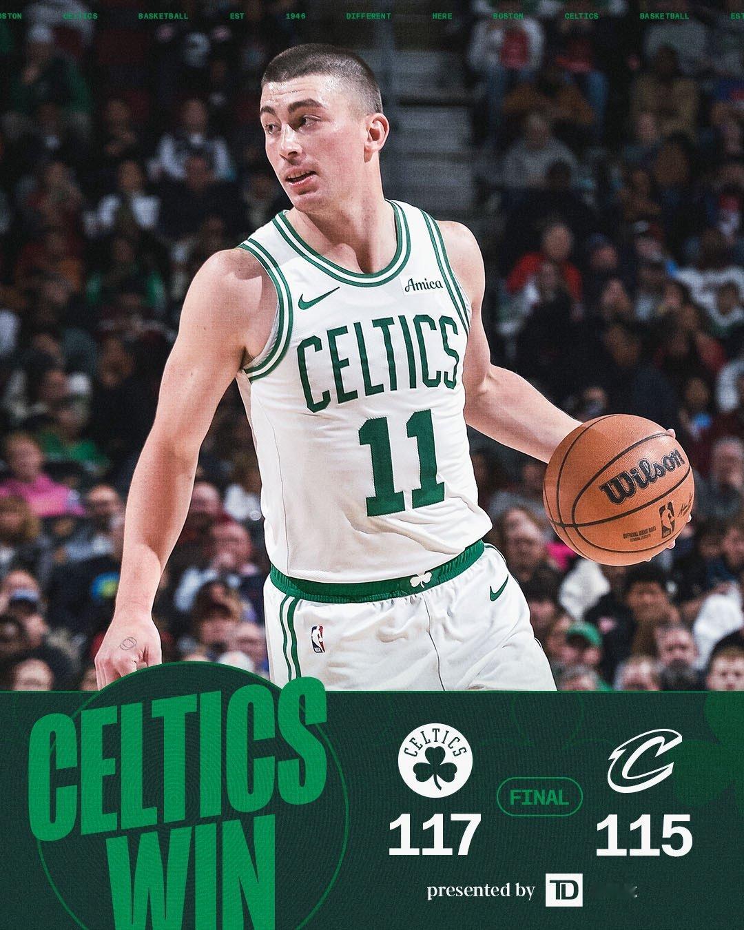 普里查德今日数据：42分3篮板3助攻，22中15，三分11中6。凯尔特人险胜骑士