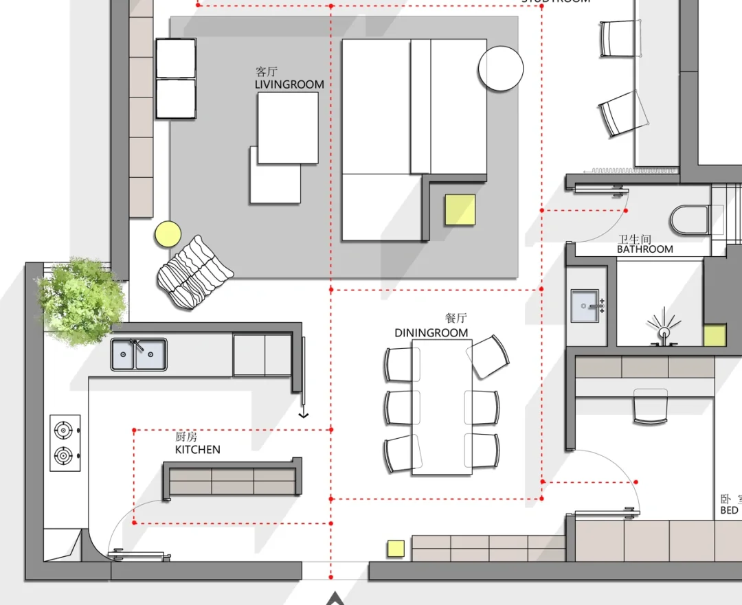 一个户型六版方案之二