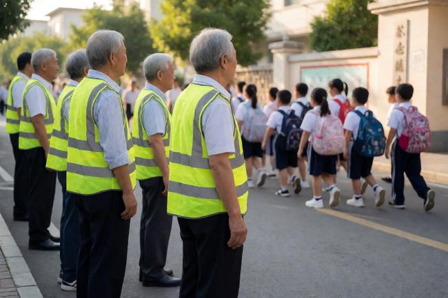 护学岗全是老人

说好的“自愿”护学岗，怎么站在校门口的全是六七十岁的爷爷奶奶？