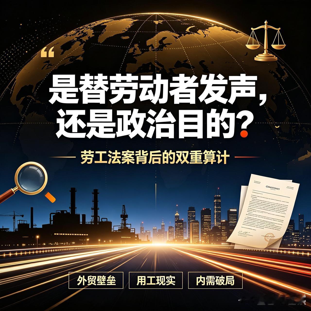 嘴上喊保护劳工，实则搞地缘打压！看透西方法案的狼子野心😤
 
每当欧美搬出劳工