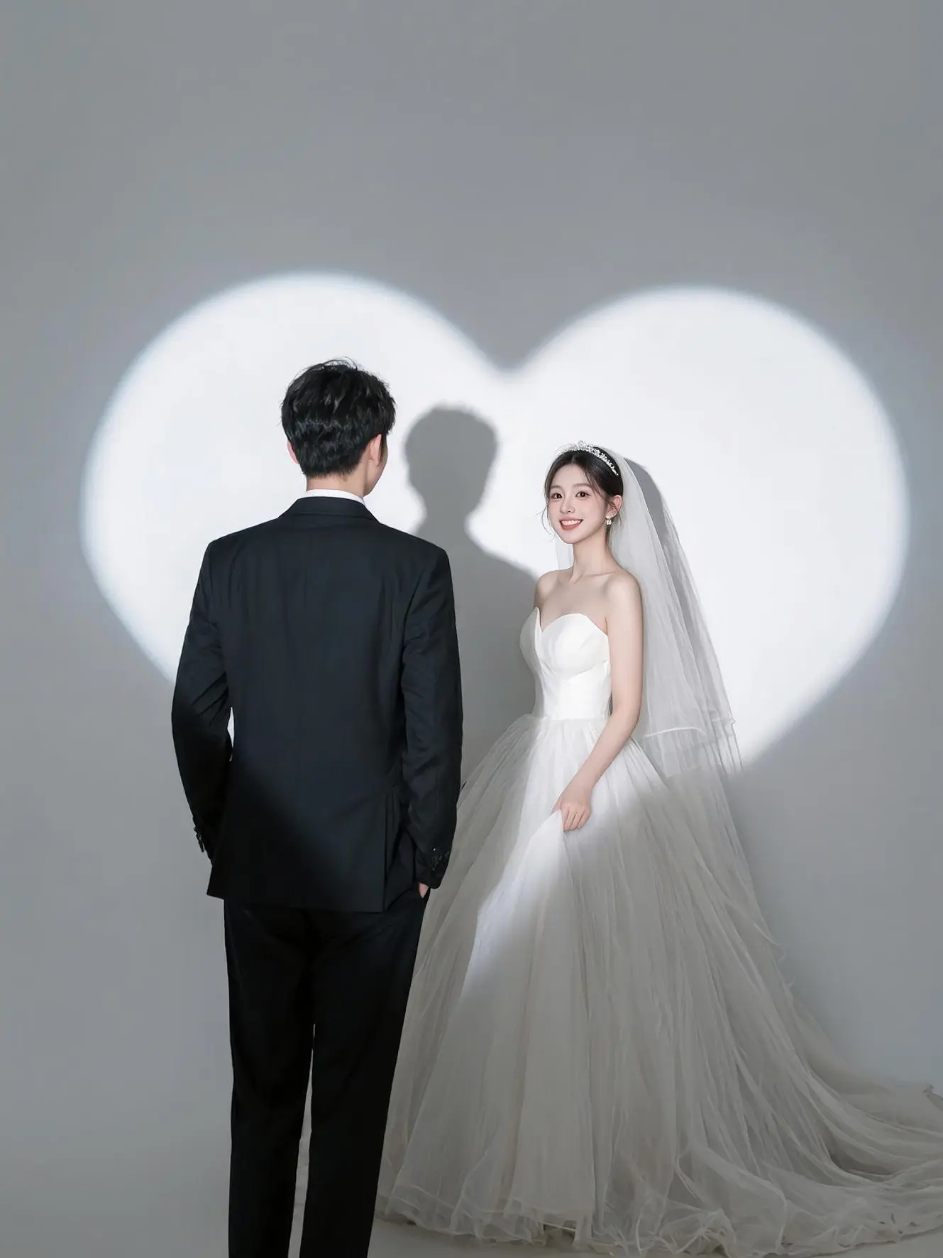 马上七夕，我来送男朋友了 心形光影写真