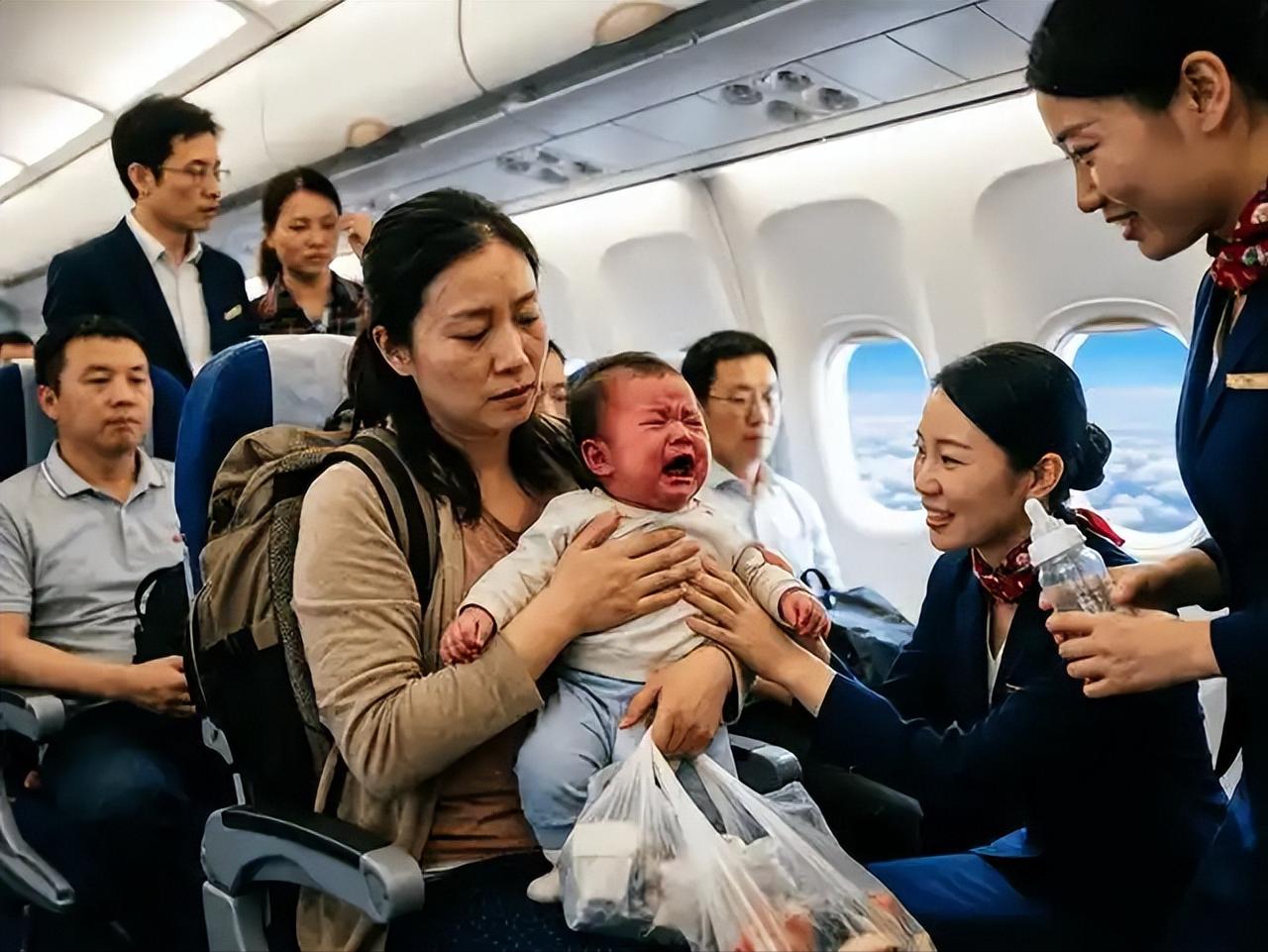 航班上婴儿哭足一小时，满舱乘客没人出声，看懂才知这不是圣母心

飞机刚滑出廊桥，