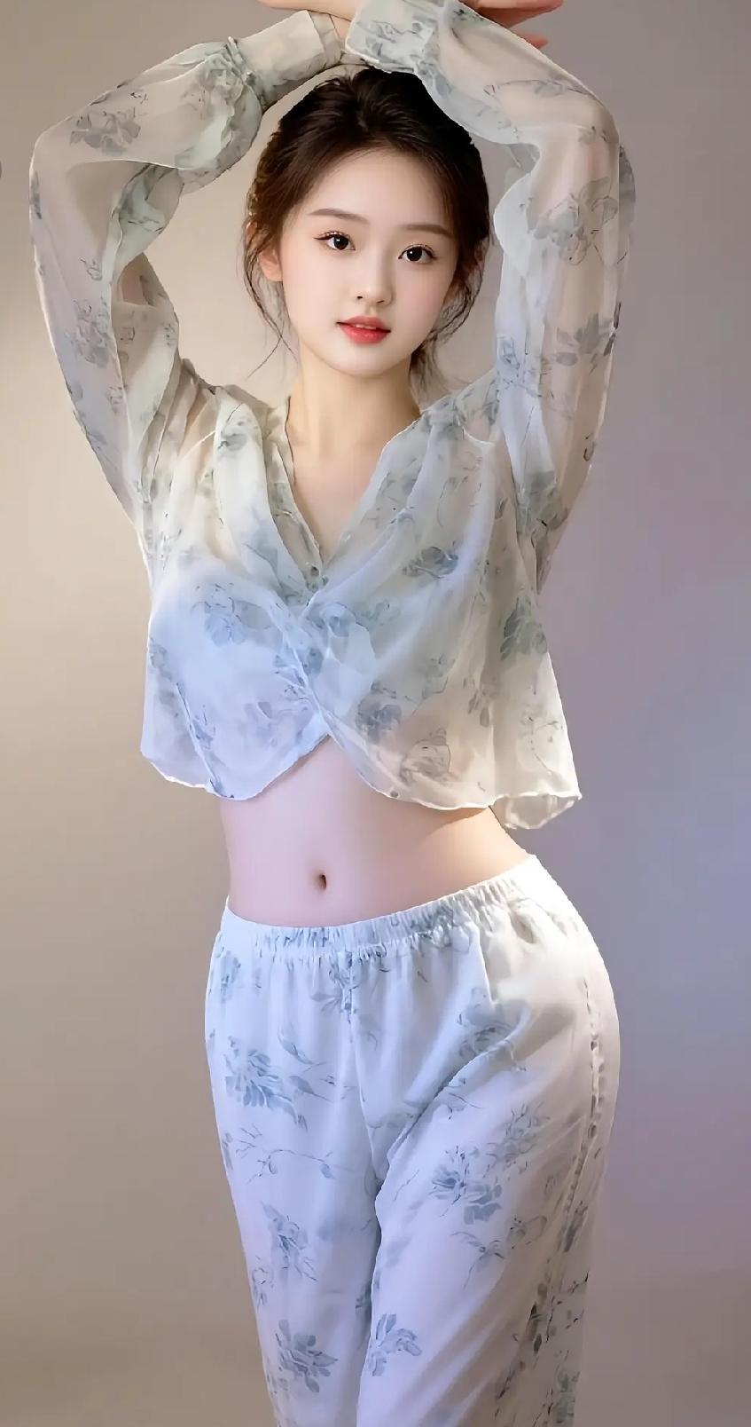 温柔穿搭，清新印花睡衣，轻松自在每一天！🌸💕