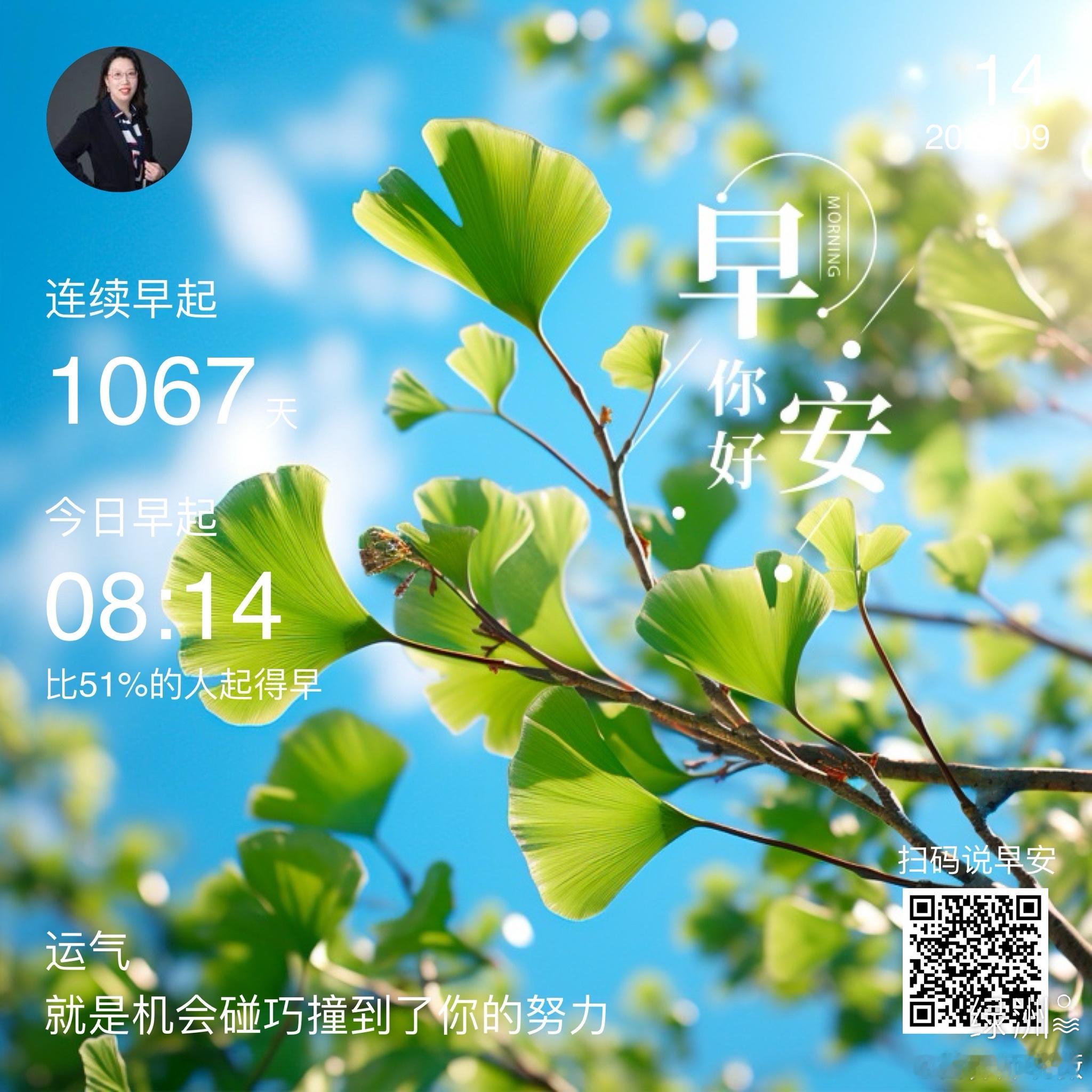 #早安#运气就是机会碰巧撞到了你的努力  ​​​