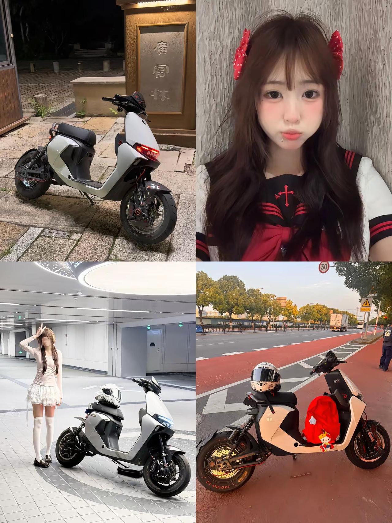 上海女骑平均颜值？机械师 女骑 九号拍照姿势