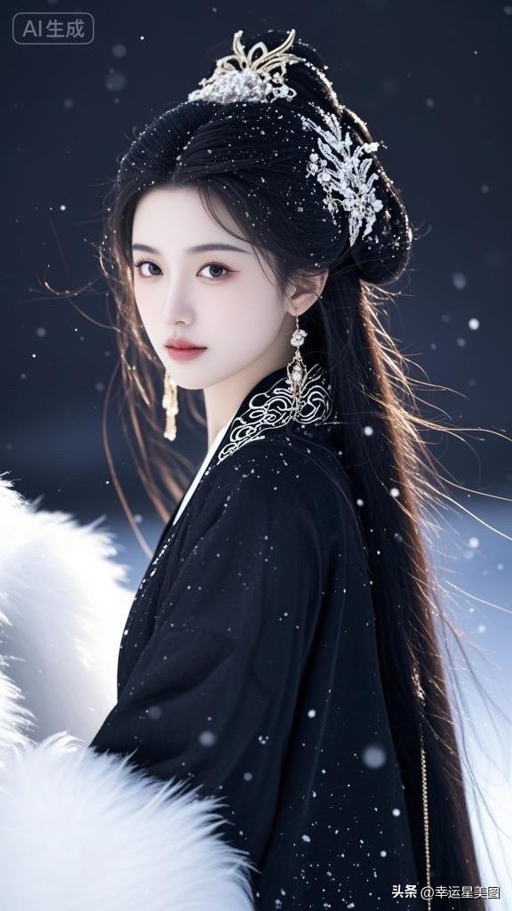 “雪中仙子，冷艳如画”🌨️👑💎