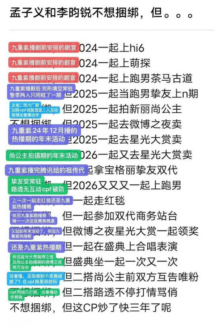 现在把孟子义李昀锐这对 cp 拆了，《尚公主》开播再重组吗？昀牵孟绕都不互相看尚