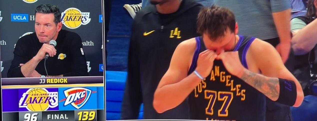 雷迪克赛后采访说的是人话吗？
居然说什么“东契奇上半场已经拉伤了腿筋，但下半场已