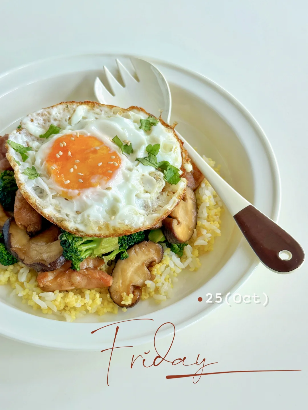 一人食快手减脂餐🍽️｜西兰花香菇烧鸡块🥦