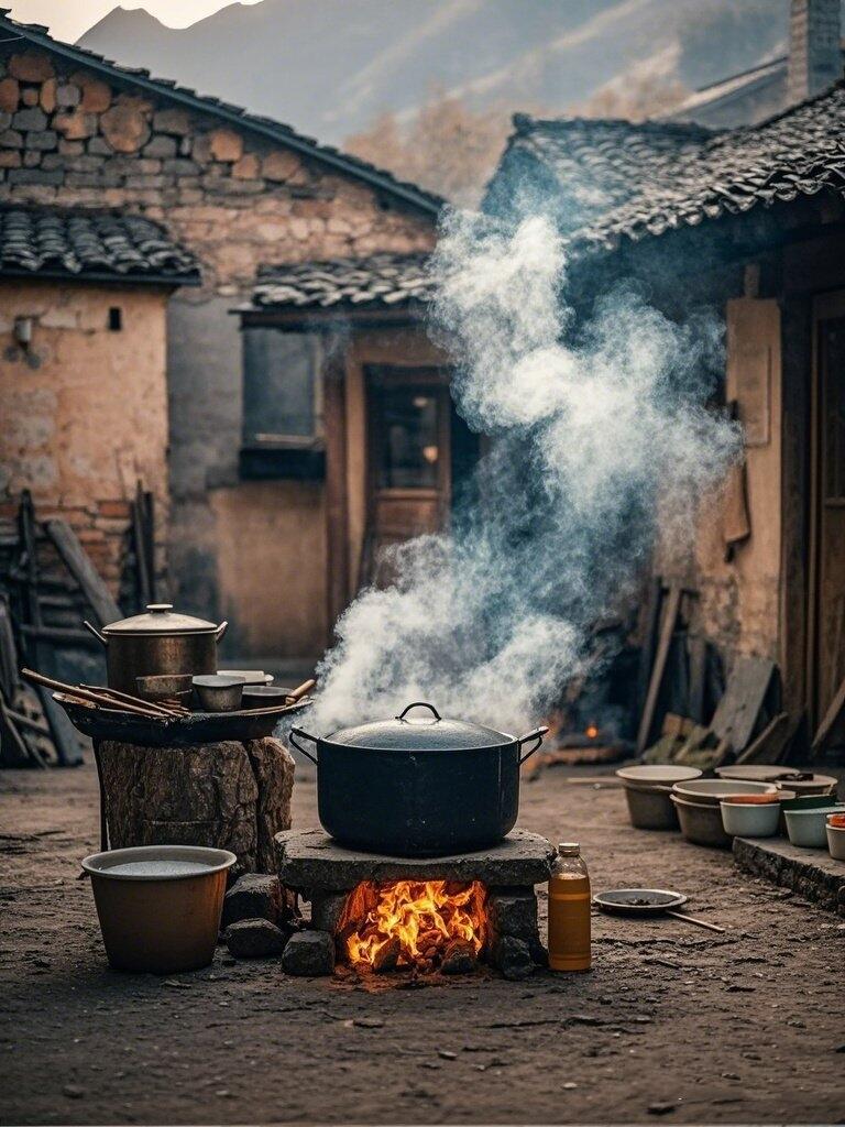 那时候的炊烟，总是弥漫着淡淡的香味 。 