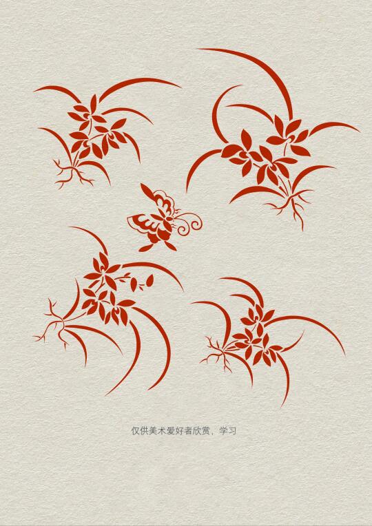 兰花图案纹样