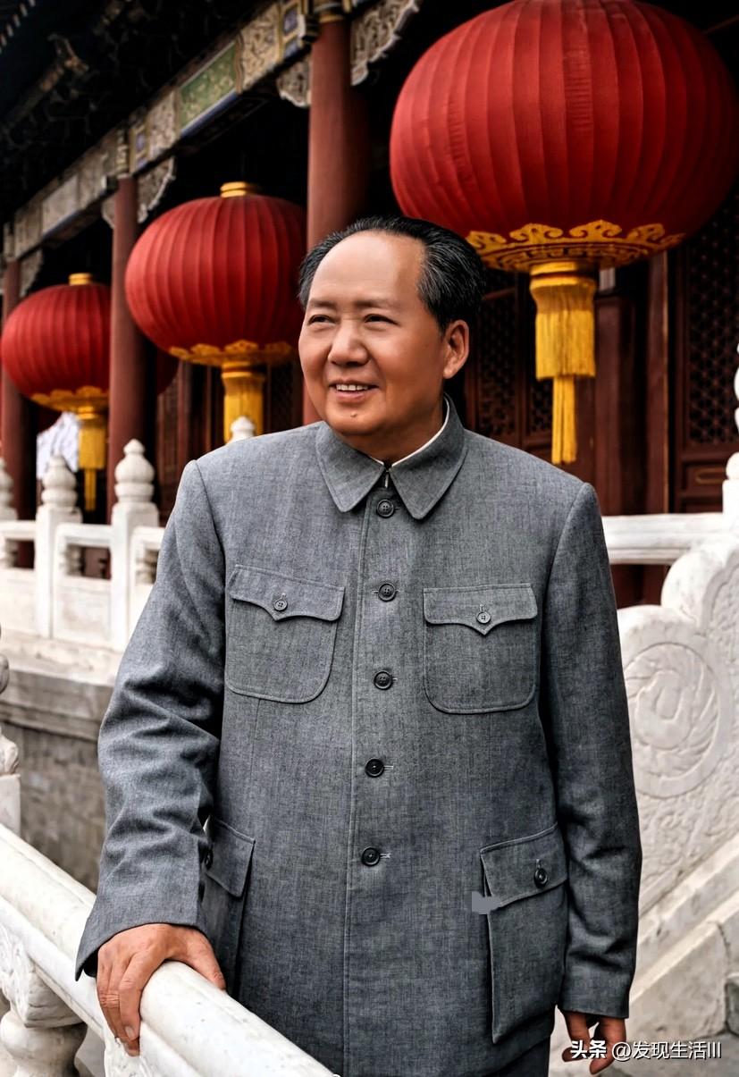 1961年10月1日的天安门城楼上，教员身着浅色中山装，神情沉静而坚毅。那是一个