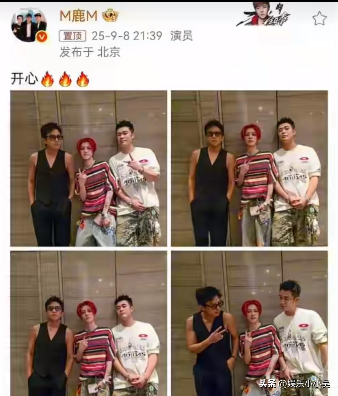 李晨真的有点尴尬，以为可以融进鹿晗的好友圈，没想到鹿晗发照片根本不带李晨。

关