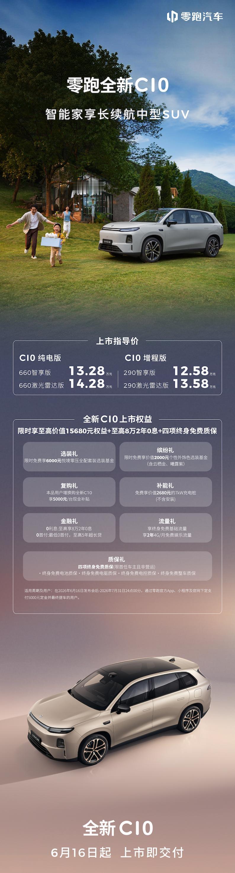零跑C系列迎来2027款焕新，作为家族里的销量担当，全新C10从里到外都下了不少