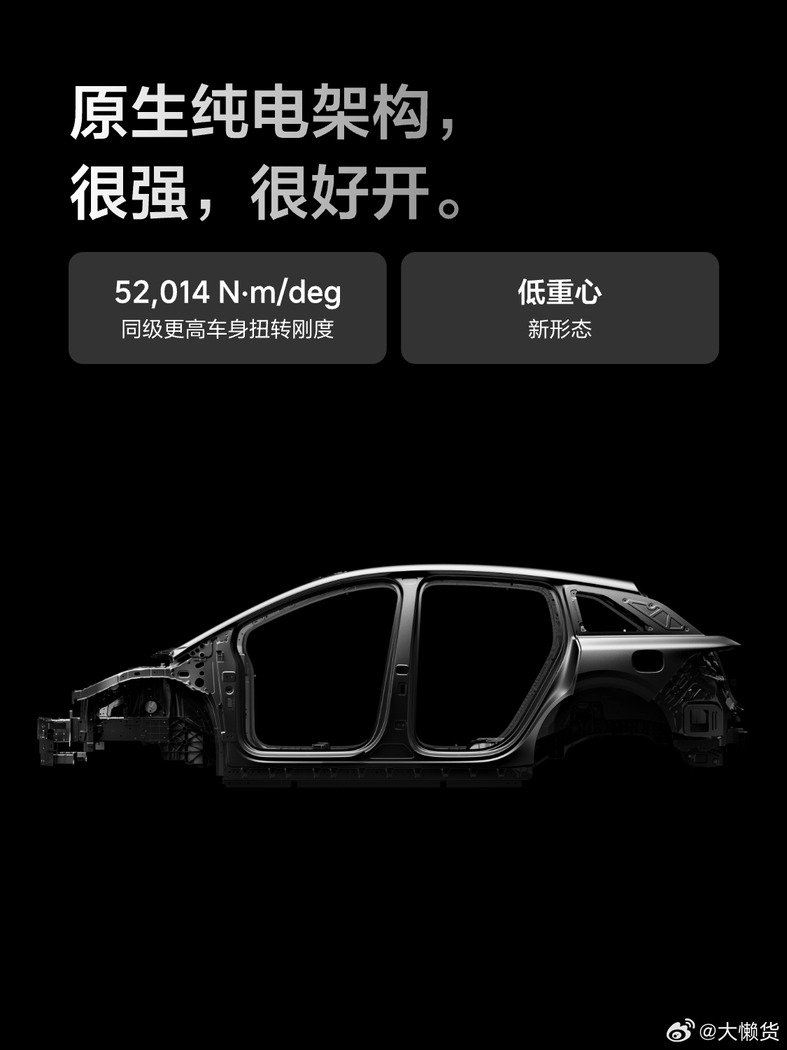 理想i6底盘信息公布[举手][举手][举手]✅同级更高车身扭转刚度，高达52,0