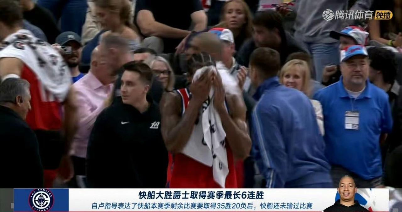 熟悉的伦纳德回来了！快船豪取6连胜，自卢指导表达了本赛季剩余比赛要取得35胜20