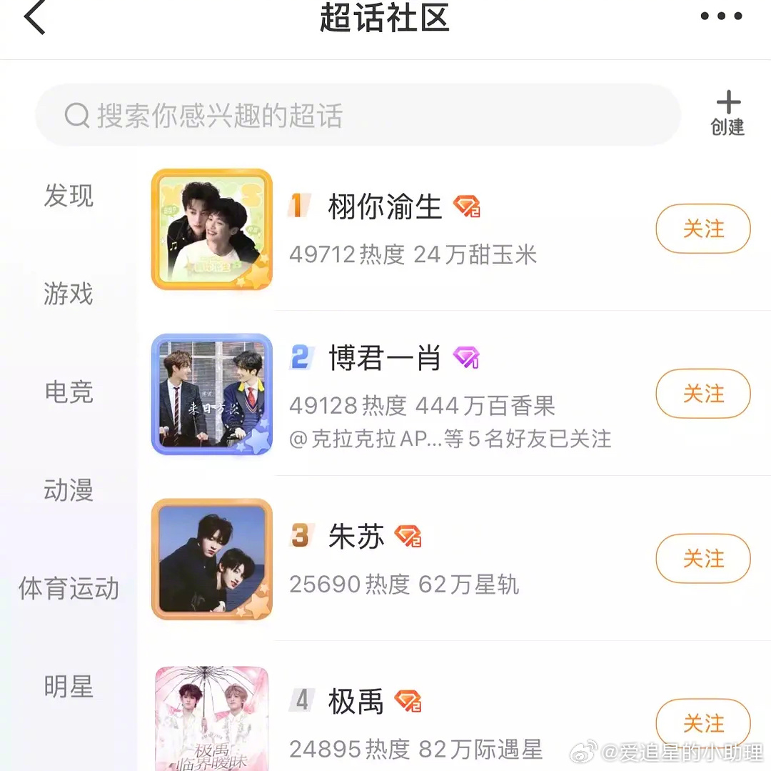 6.0的cp超话已经超过肖战王一博的博君一笑了，成功登顶，爆了吗？田栩宁女友置顶