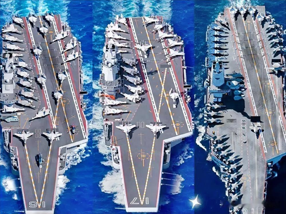 解放军三航母，光是排水量就要远远超过台湾的舰艇。

台湾的军舰都是非常老旧的，水