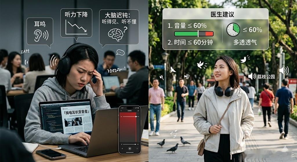 看热搜 降噪耳机受害者出现 现在好多人说自己成了「降噪耳机受害者」。长期戴降噪耳