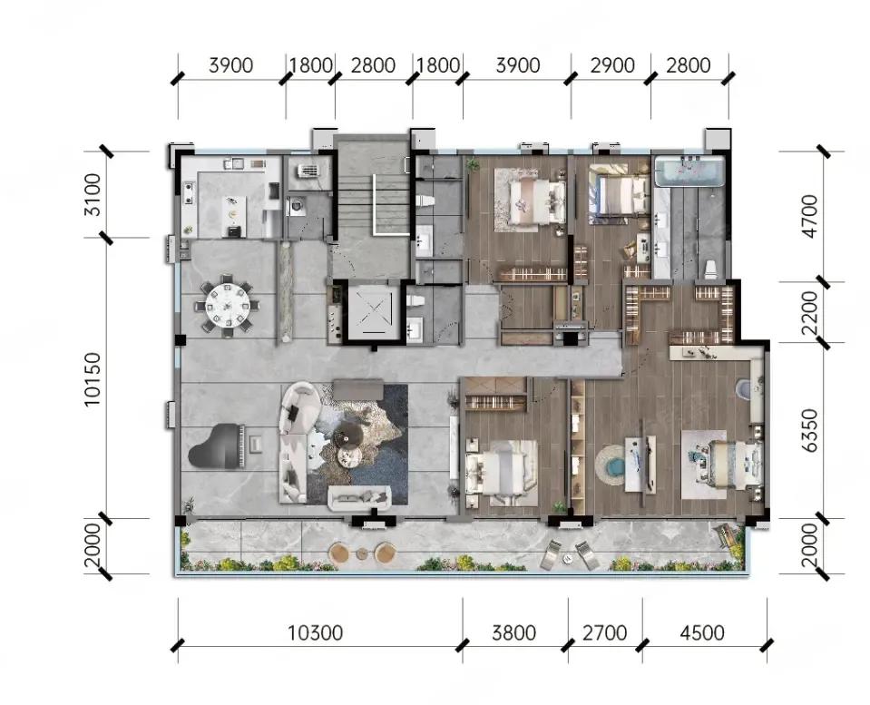 就爱这种LDK一体化的通透感，空间感直接拉满！
 
餐客通厅无浪费空间，约10米