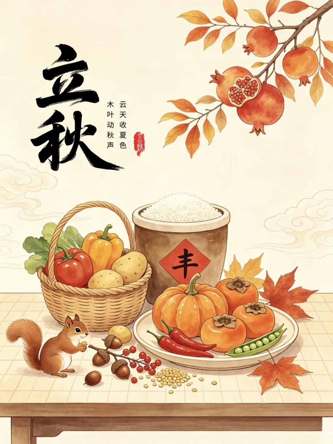 盛夏的热浪终于要退场啦！风里已经带上凉凉的舒服劲儿，立秋这不就来了！
都说一叶知