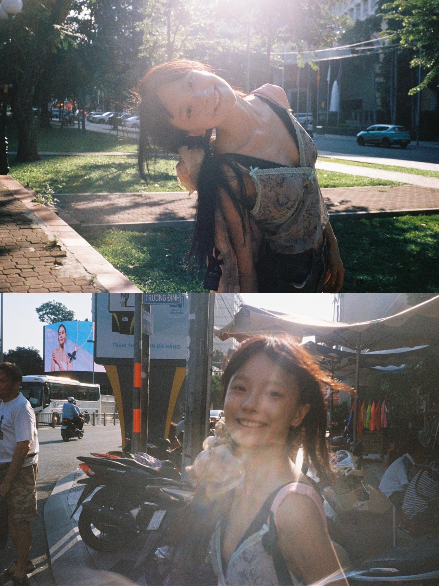 「在越南的海星沙滩，我遇到了我的白月光」。