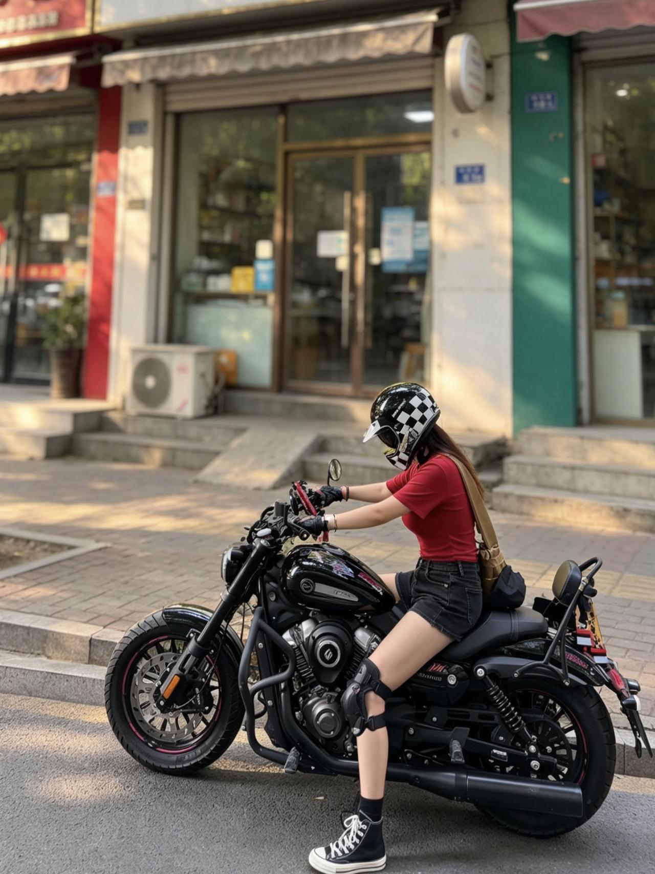 重机与甜妹 双倍冲击力？
别人逛街买包 我逛街骑巡航【来自懂车帝车友圈】