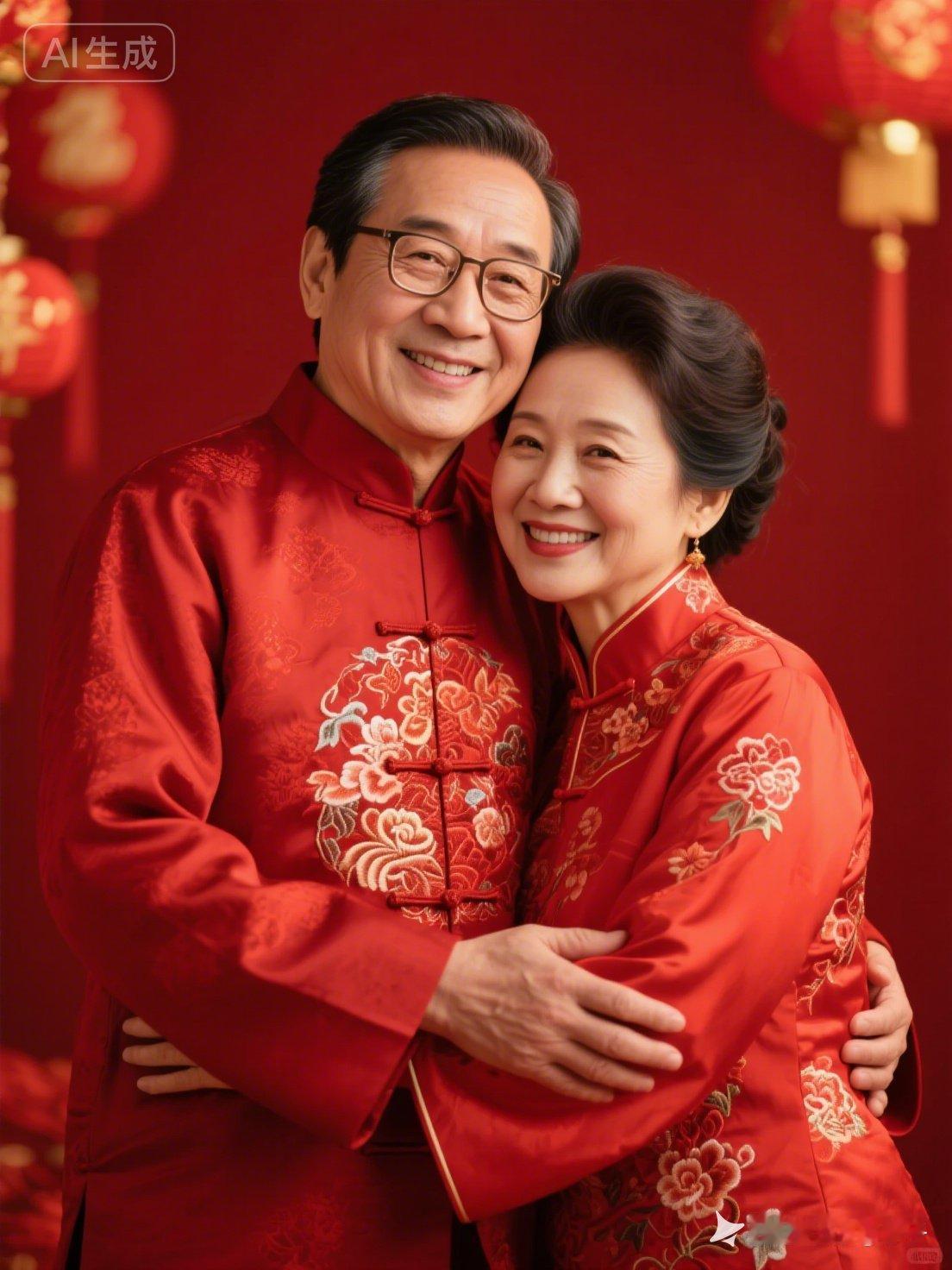 幸福的一家，红红火火过大年！🎉💕