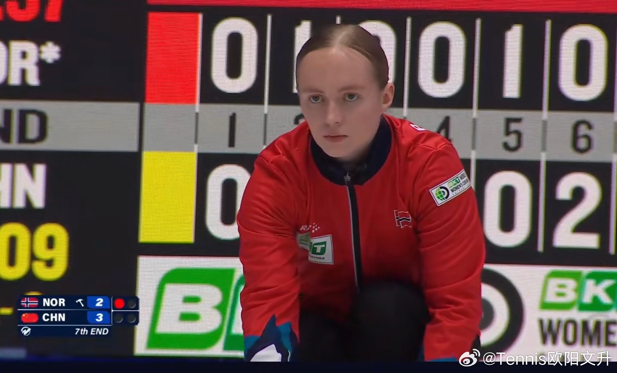 乍一看这个挪威的四垒像好几个网球运动员 