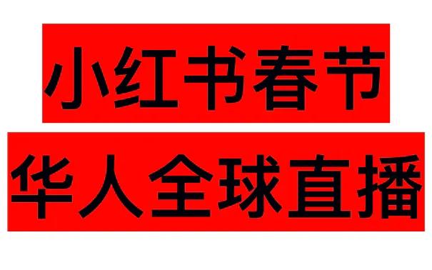 小红书来个全球华人民间过春节直播如何？
比如，广州来个煎堆油角白切鸡传统制作品尝