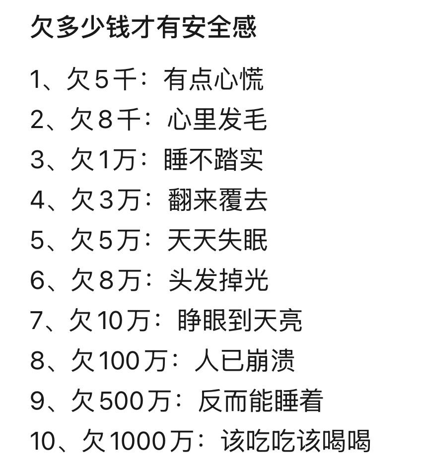 钱多少钱才有安全感？如果不缺钱，你还会工作吗