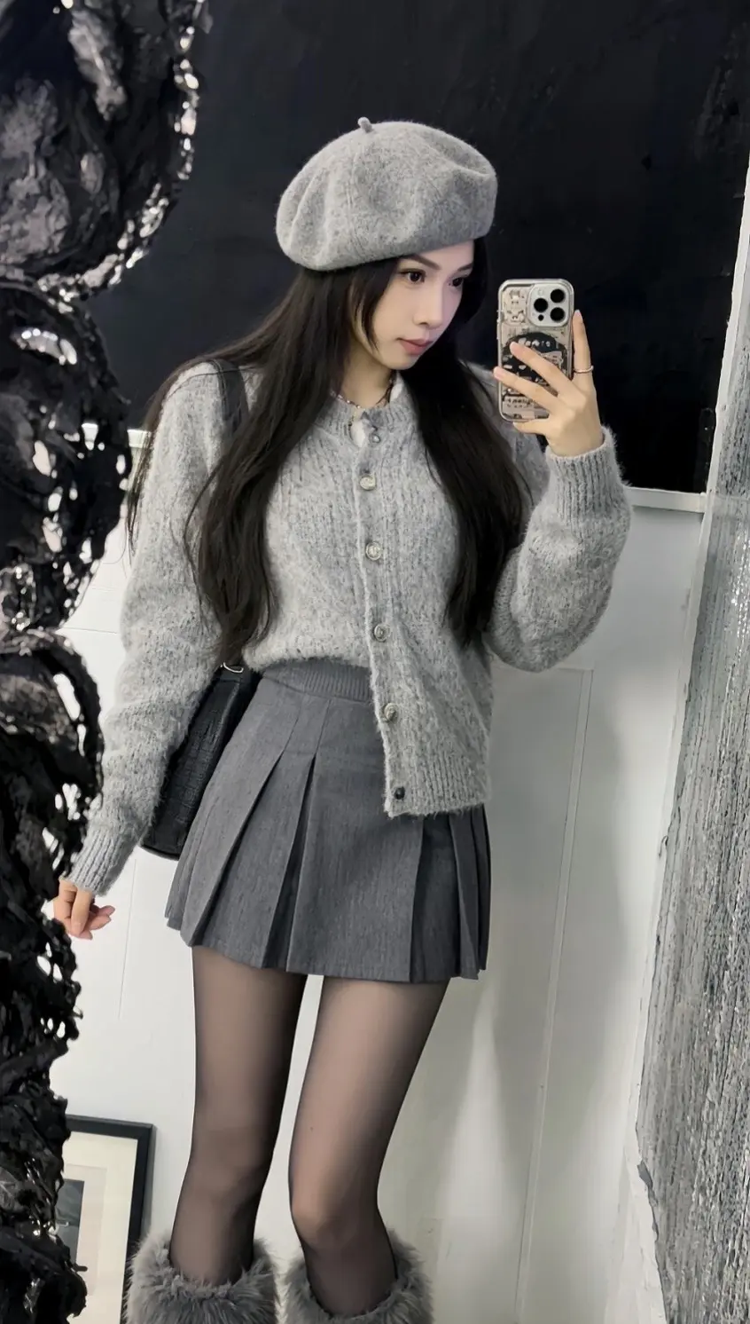 欧尼穿搭 短裙搭配 理想女友穿搭 温柔纯欲风穿搭分享 乖巧甜系少女穿搭指南