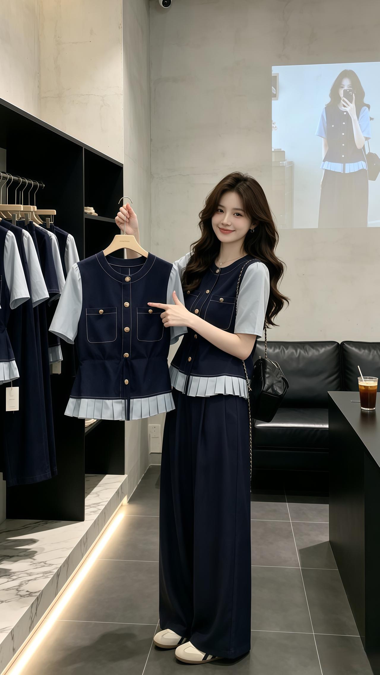 韩系欧尼套装 穿搭韩系穿搭 穿搭技巧 ootd穿搭