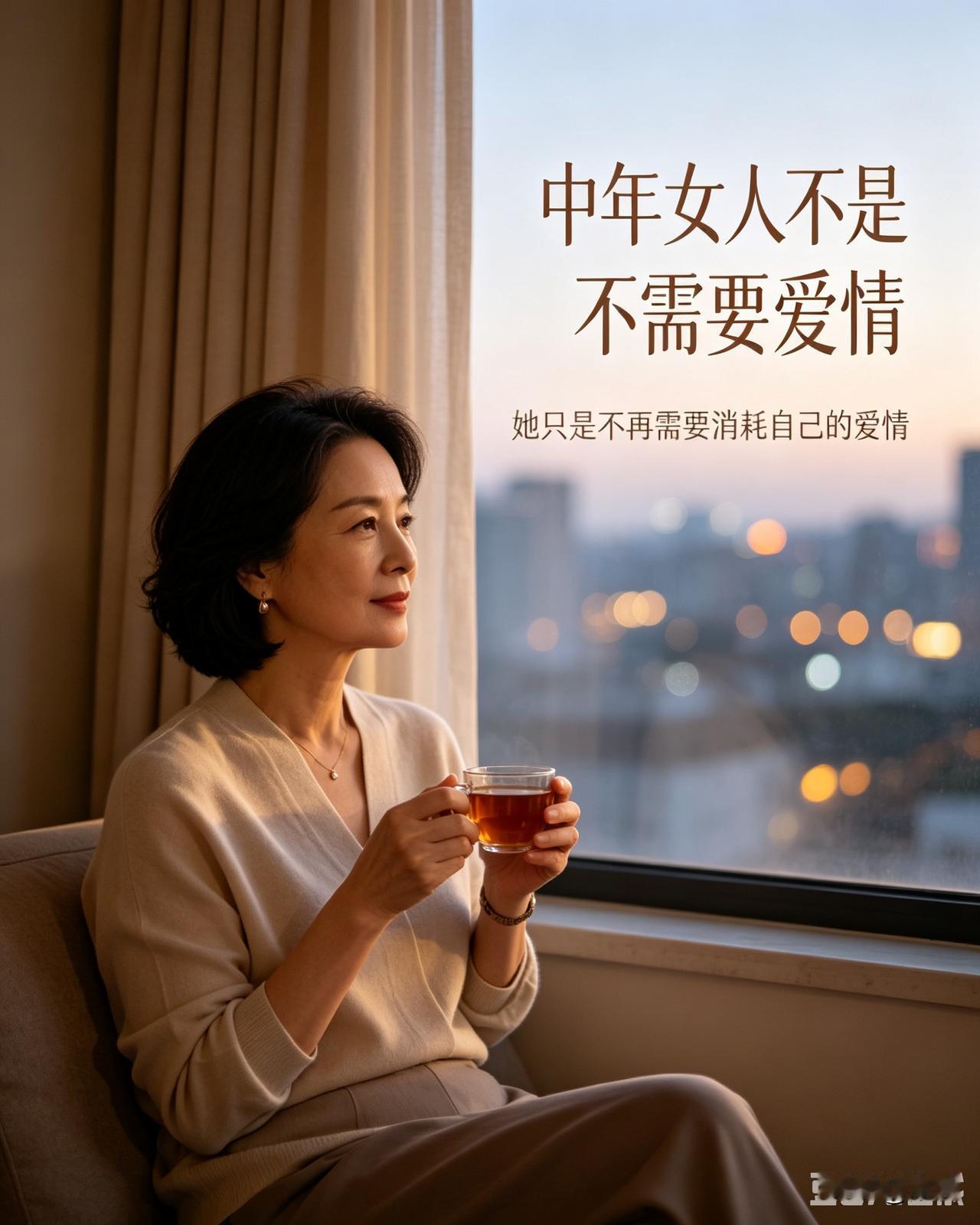 中年女人,不需要爱情吗?世人总爱给中年女人下定义：人到中年，柴米油盐压身，早已戒