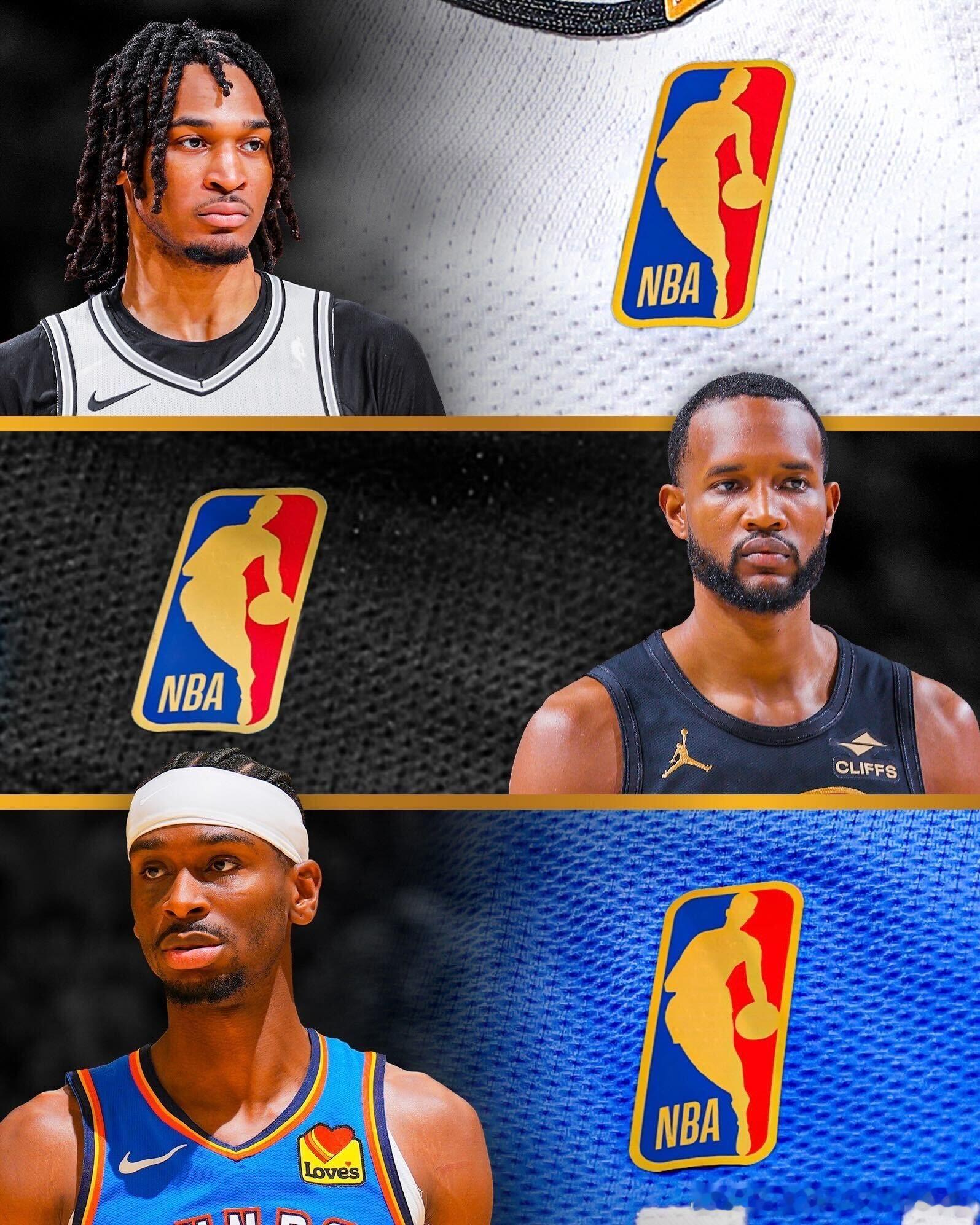 本赛季将有三名球员将身穿有金色NBA LOGOMAN的球衣比赛[哆啦A梦吃惊][